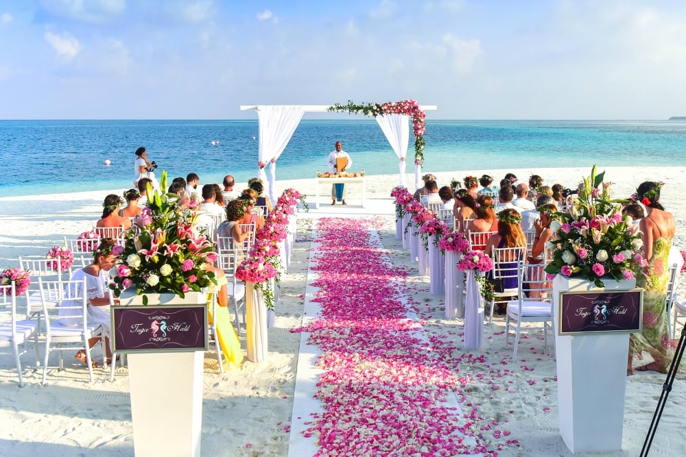 Fun Beach Wedding 